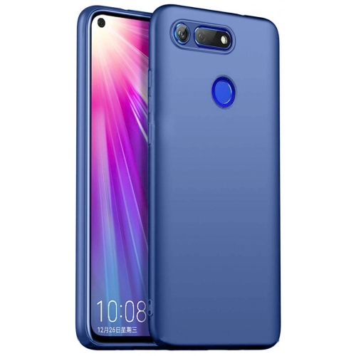 Honor View 20 Kılıf İnce Soft Mat Renkli Esnek Silikon Kapak - Lacivert
