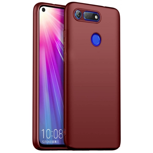 Honor View 20 Kılıf İnce Soft Mat Renkli Esnek Silikon Kapak - Mürdüm