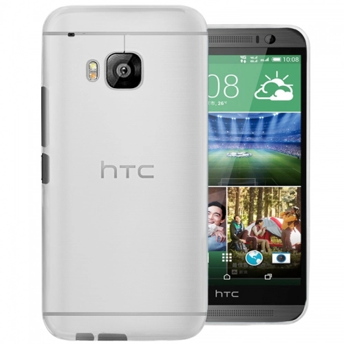 HTC One M9 Kılıf Ultra İnce Kaliteli Esnek Silikon 0.2mm - Şeffaf