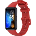 Huawei Band 8  Klasik Kordon Renkli Delikli Yumuşak Silikon Kordon  - Kırmızı