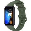 Huawei Band 8  Klasik Kordon Renkli Delikli Yumuşak Silikon Kordon  - Koyu Yeşil