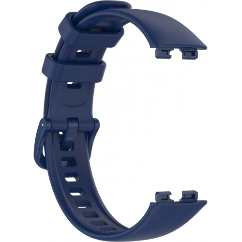 Huawei Band 8 Klasik Kordon Renkli Delikli Yumuşak Silikon Kordon - Lacivert