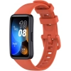 Huawei Band 8  Klasik Kordon Renkli Delikli Yumuşak Silikon Kordon  - Turuncu