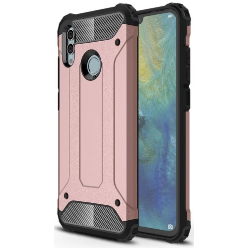 Huawei Honor 10 Lite Kılıf Zırhlı Tank Crash Silikon Kapak - Rose Gold