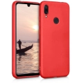 Huawei Honor 10 Lite Kılıf İnce Soft Mat Renkli Esnek Silikon Kapak - Kırmızı