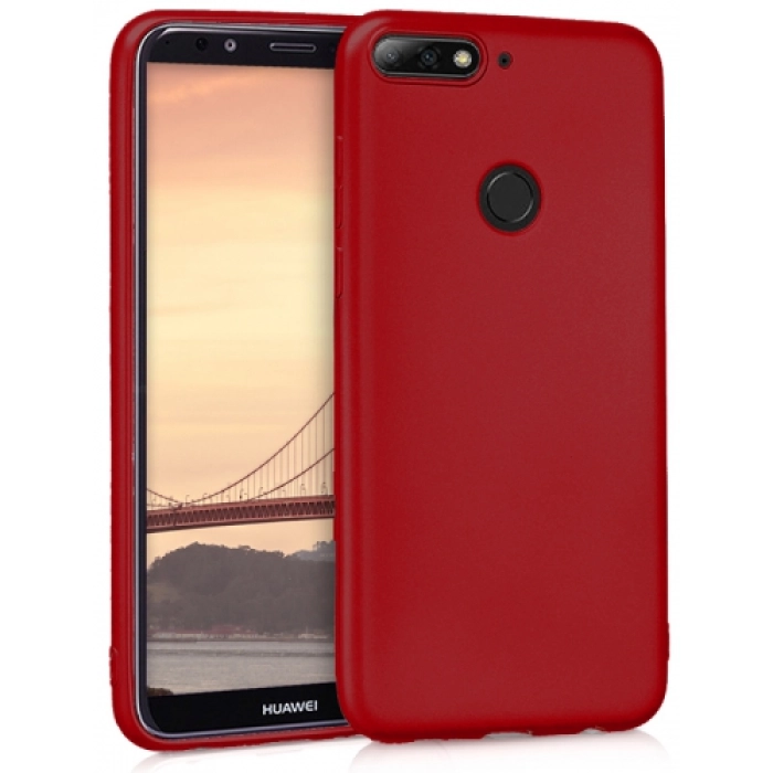 Huawei Honor 7C Kılıf İnce Soft Mat Renkli Esnek Silikon Kapak - Mürdüm
