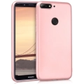 Huawei Honor 7C Kılıf İnce Soft Mat Renkli Esnek Silikon Kapak - Rose Gold