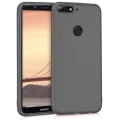Huawei Honor 7C Kılıf İnce Soft Mat Renkli Esnek Silikon Kapak - Siyah