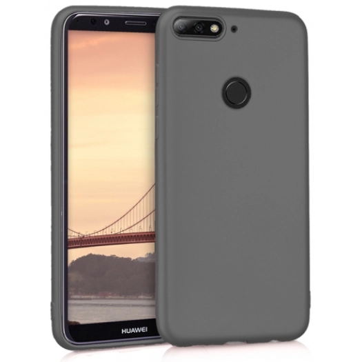 Huawei Honor 7C Kılıf İnce Soft Mat Renkli Esnek Silikon Kapak - Siyah