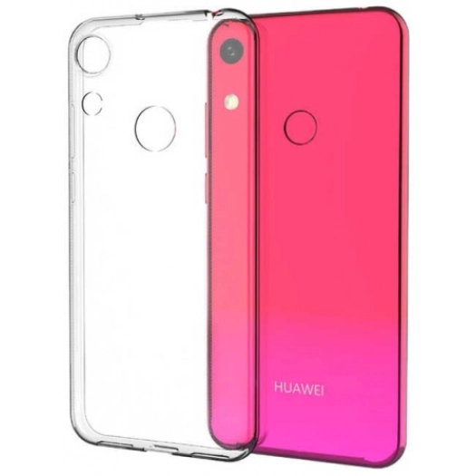 Huawei Honor 8A Kılıf Kamera Korumalı Esnek Silikon Kapak - Şeffaf