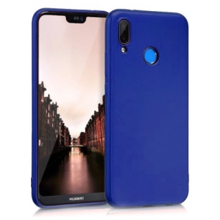 Huawei Honor 8c Kılıf İnce Soft Mat Renkli Esnek Silikon Kapak - Lacivert