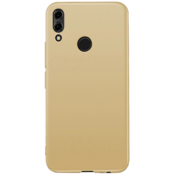 Huawei Honor 8x Kılıf İnce Soft Mat Renkli Esnek Silikon Kapak - Gold