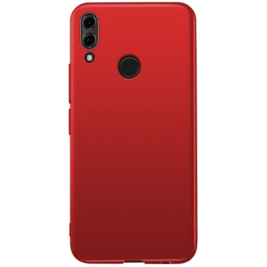 Huawei Honor 8x Kılıf İnce Soft Mat Renkli Esnek Silikon Kapak - Kırmızı