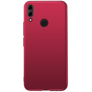 Huawei Honor 8x Kılıf İnce Soft Mat Renkli Esnek Silikon Kapak - Mürdüm