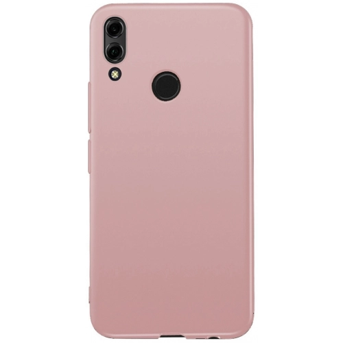 Huawei Honor 8x Kılıf İnce Soft Mat Renkli Esnek Silikon Kapak - Rose Gold
