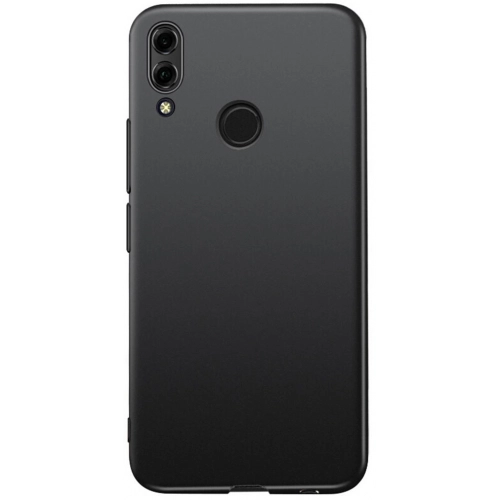 Huawei Honor 8x Kılıf İnce Soft Mat Renkli Esnek Silikon Kapak - Siyah