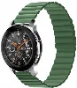 Huawei Honor Magic Watch 2 46mm Çift Renkli Çizgili Parça Desenli Akıllı Saat Kordon Mıknatıslı KRD-52  - Yeşil