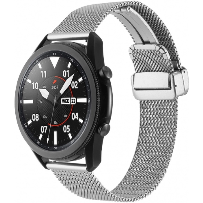 Huawei Honor Magic Watch 2 46mm Kordon Zore KRD-85 22mm Metal Kordon - Gümüş