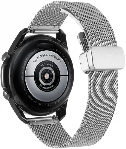 Huawei Honor Magic Watch 2 46mm Kordon Zore KRD-85 22mm Metal Kordon - Gümüş