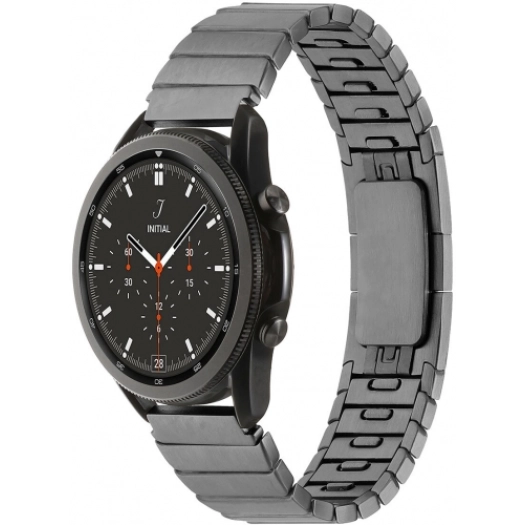 Huawei Honor Magic Watch 2 46mm Metal Kordon Çizgi Tasarım Şık Ve Dayanıklı KRD-82 - Gri