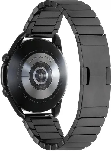 Huawei Honor Magic Watch 2 46mm Metal Kordon Çizgi Tasarım Şık Ve Dayanıklı KRD-82 - Siyah