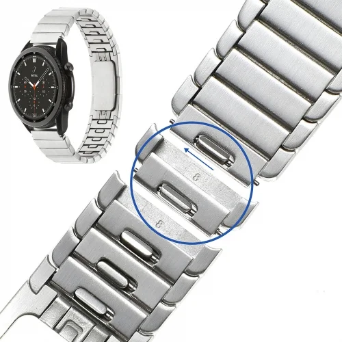 Huawei Honor Magic Watch 2 46mm Metal Kordon Çizgi Tasarım Şık Ve Dayanıklı KRD-82 - Siyah