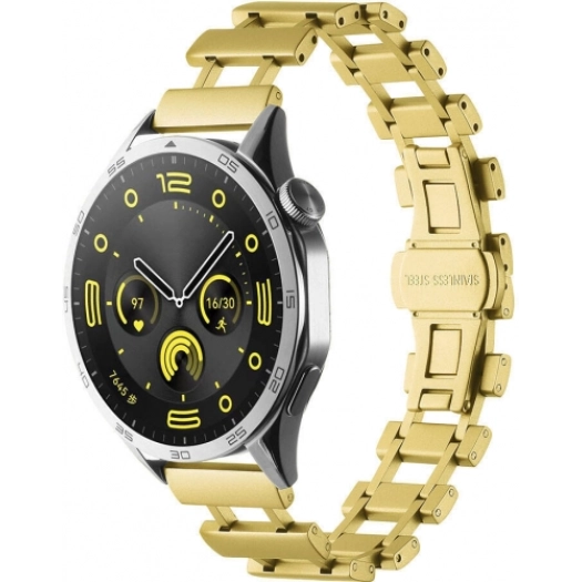 Huawei Honor Magic Watch 2 46mm Metal Kordon Paslanmaz Çelik KRD-96  - Gold