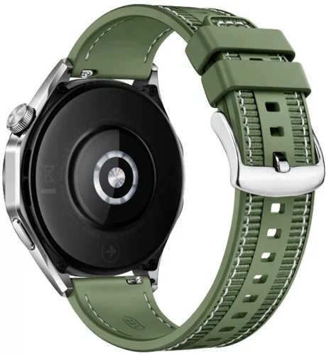 Huawei Honor Magic Watch 2 46mm Silikon Kordon Spor Örgü Desen Dikişli KRD-102  - Gri