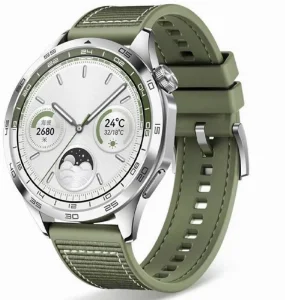 Huawei Honor Magic Watch 2 46mm Silikon Kordon Spor Örgü Desen Dikişli KRD-102  - Yeşil