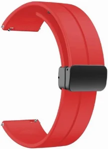Huawei Honor Magic Watch 2 46mm Silikon Kordon Zore KRD-84 Soft Pürüzsüz Metal Toka - Kırmızı