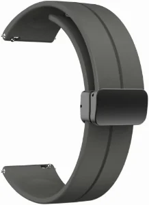 Huawei Honor Magic Watch 2 46mm Silikon Kordon Zore KRD-84 Soft Pürüzsüz Metal Toka - Koyu Gri