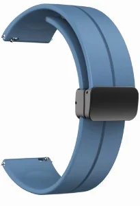 Huawei Honor Magic Watch 2 46mm Silikon Kordon Zore KRD-84 Soft Pürüzsüz Metal Toka - Mavi