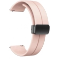 Huawei Honor Magic Watch 2 46mm Silikon Kordon Zore KRD-84 Soft Pürüzsüz Metal Toka - Pembe
