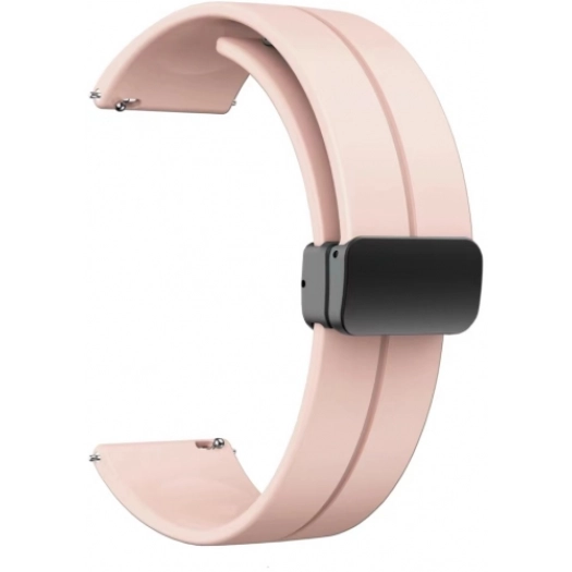 Huawei Honor Magic Watch 2 46mm Silikon Kordon Zore KRD-84 Soft Pürüzsüz Metal Toka - Pembe