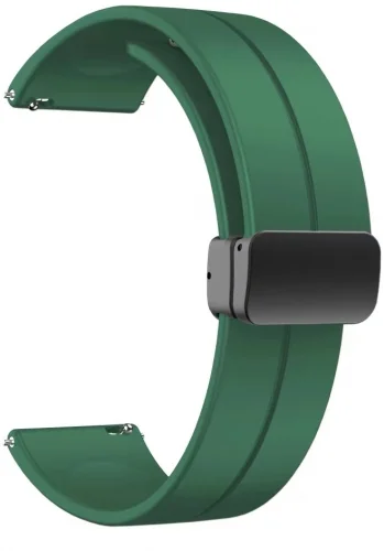 Huawei Honor Magic Watch 2 46mm Silikon Kordon Zore KRD-84 Soft Pürüzsüz Metal Toka - Yeşil