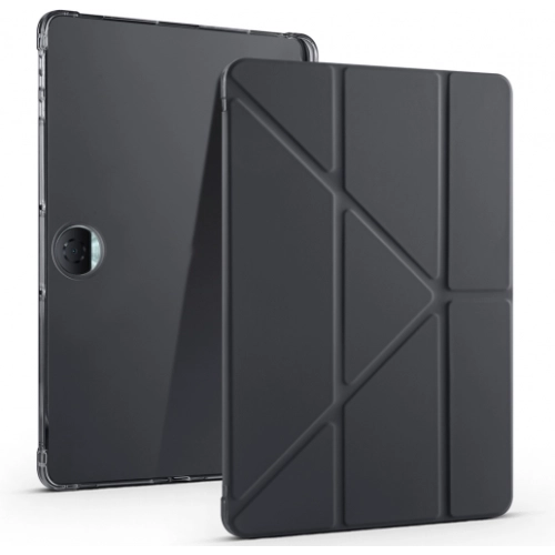Huawei Honor Pad 9 Tablet Kılıfı Standlı Tri Folding Kalemlikli Silikon Smart Cover - Siyah