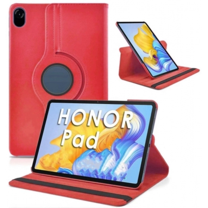 Huawei Honor Pad X8 Pro 11.5 Tablet Kılıfı 360 Derece Dönebilen Standlı Kapak - Kırmızı