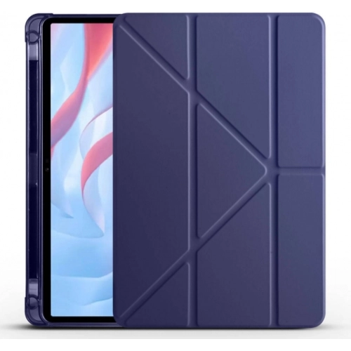 Huawei Honor Pad X8 Pro 11.5 Tablet Kılıfı Standlı Tri Folding Kalemlikli Silikon Smart Cover - Lacivert