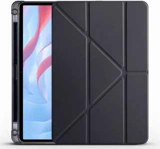 Huawei Honor Pad X8 Pro 11.5 Tablet Kılıfı Standlı Tri Folding Kalemlikli Silikon Smart Cover - Siyah