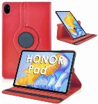 Huawei Honor Pad X9 11.5 Tablet Kılıfı 360 Derece Dönebilen Standlı Kapak - Kırmızı