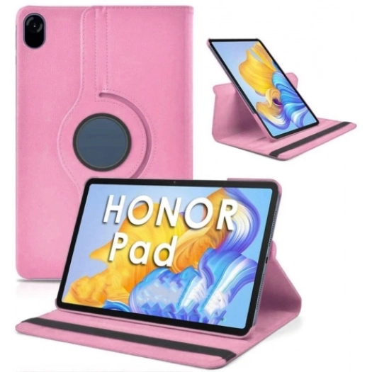 Huawei Honor Pad X9 11.5 Tablet Kılıfı 360 Derece Dönebilen Standlı Kapak - Pembe