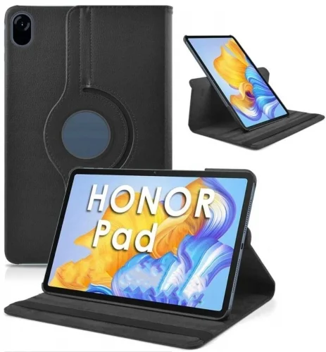 Huawei Honor Pad X9 11.5 Tablet Kılıfı 360 Derece Dönebilen Standlı Kapak - Siyah