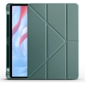 Huawei Honor Pad X9 11.5 Tablet Kılıfı Standlı Tri Folding Kalemlikli Silikon Smart Cover - Koyu Yeşil