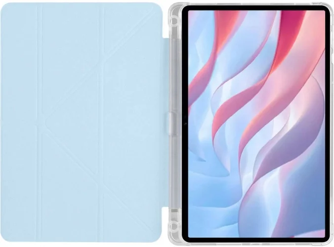 Huawei Honor Pad X9 11.5 Tablet Kılıfı Standlı Tri Folding Kalemlikli Silikon Smart Cover - Lacivert