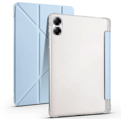 Huawei Honor Pad X9 11.5 Tablet Kılıfı Standlı Tri Folding Kalemlikli Silikon Smart Cover - Rose Gold