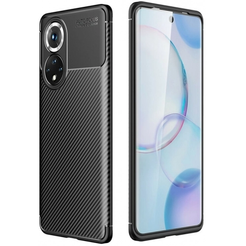 Huawei Nova 9 Kılıf Silikon Parmak İzi Bırakmayan Karbon Soft Negro Kapak - Siyah