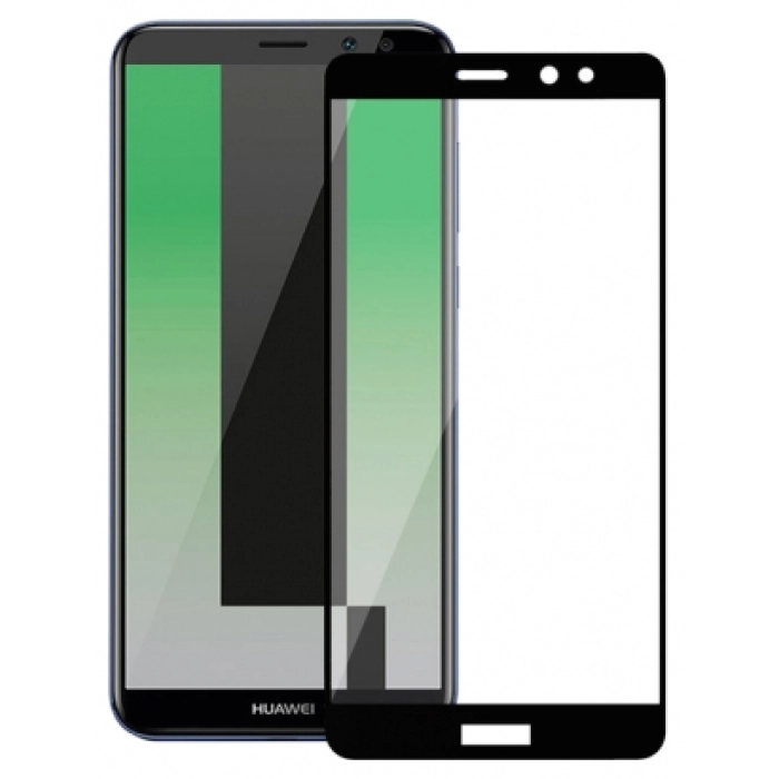 Huawei Mate 10 Lite Ekran Koruyucu Fiber Tam Kaplayan Nano - Siyah