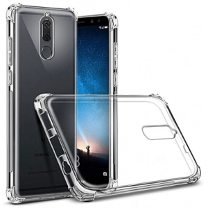 Huawei Mate 10 Lite Kılıf Silikon Köşe Korumalı Airbag Darbe Emici Kapak - Şeffaf