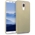 Huawei Mate 10 Lite Kılıf İnce Soft Mat Renkli Esnek Silikon Kapak - Gold