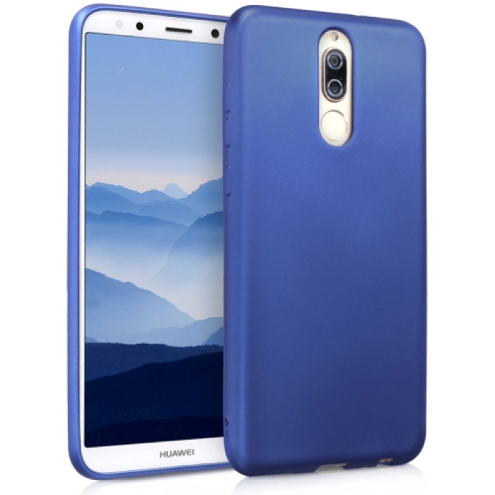 Huawei Mate 10 Lite Kılıf İnce Soft Mat Renkli Esnek Silikon Kapak - Mavi